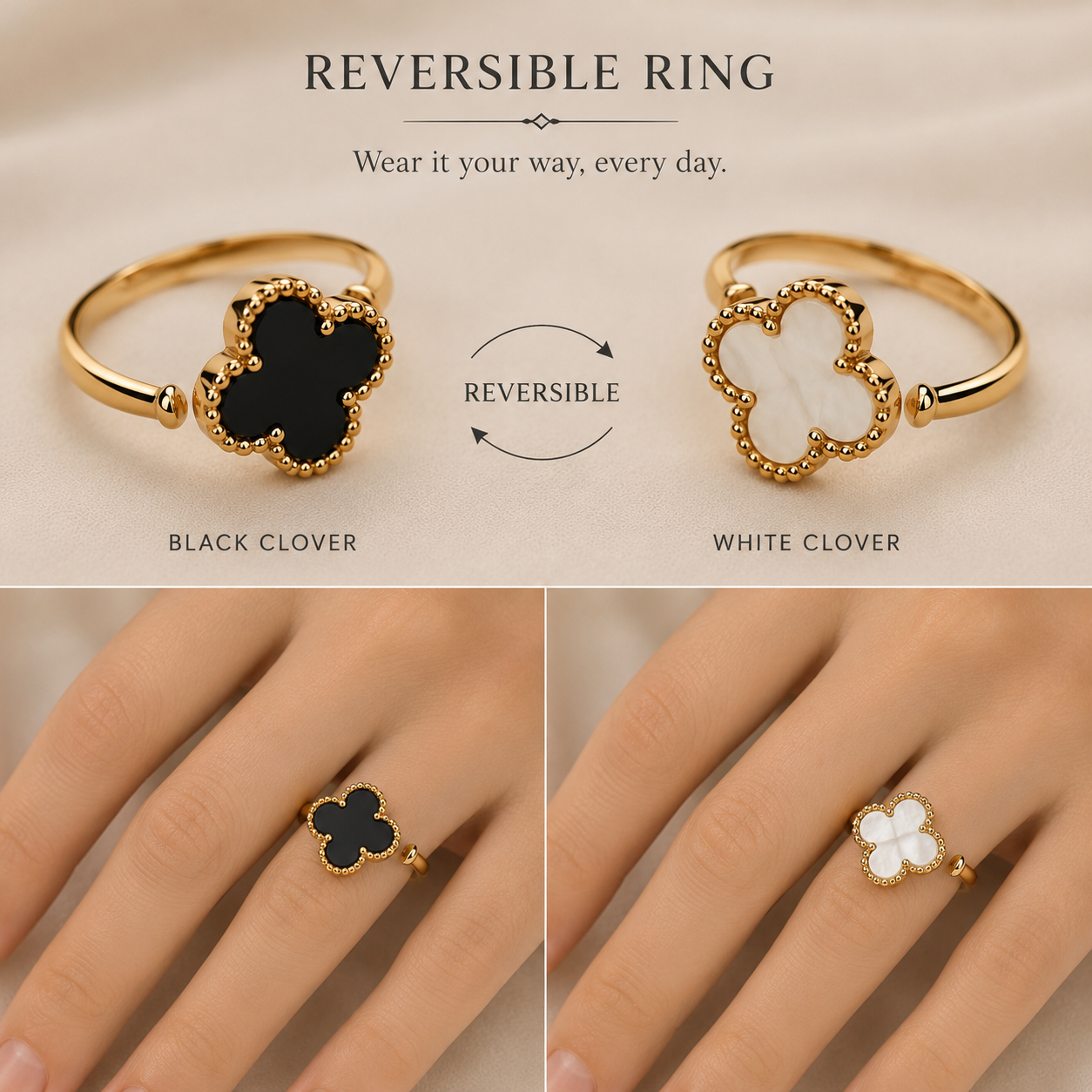 Éclipse Clover Ring